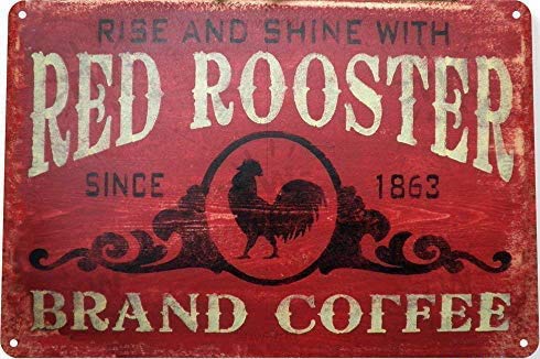 PEACHGARDEN Chicken Coop Tin Sign - 'Cluck Around And Find Out' 8x12 Inch Metal Wall Decor