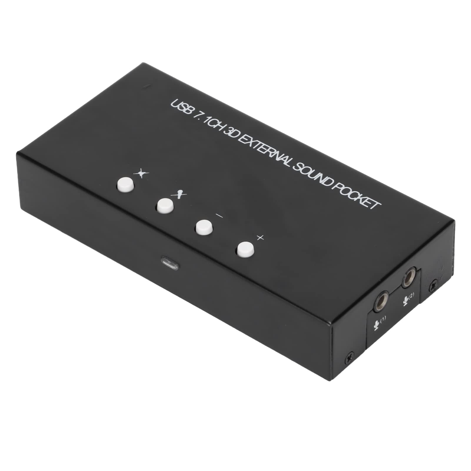 Bewinner Tarjeta de Sonido Externa USB de 7.1 Canales para PC, Adaptador de Sonido Envolvente con Entrada de Micrófono Dual, Control de Volumen, S/PDIF óptico y Reproducción de 48 KHz
