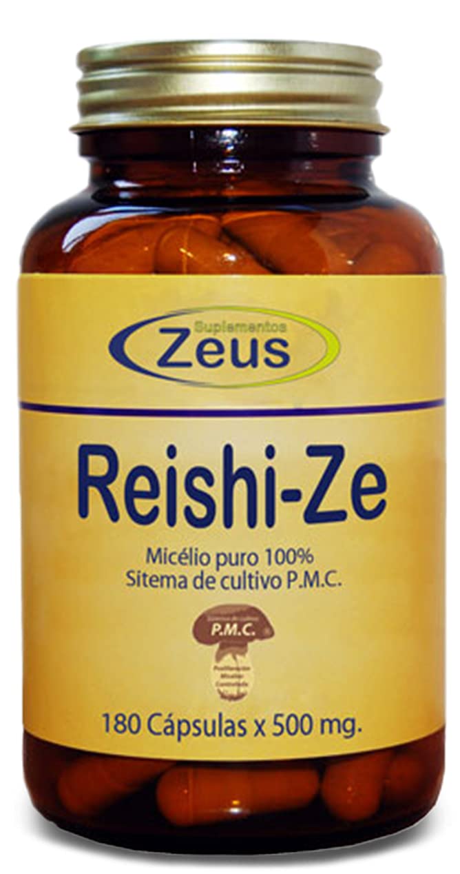 REISHI-ZE | Contribuye al funcionamiento normal del sistema inmunitario | Complemento Alimenticio a base de Reishi y Vitamina C | 100% Vegano | 180 Cápsulas Vegetales