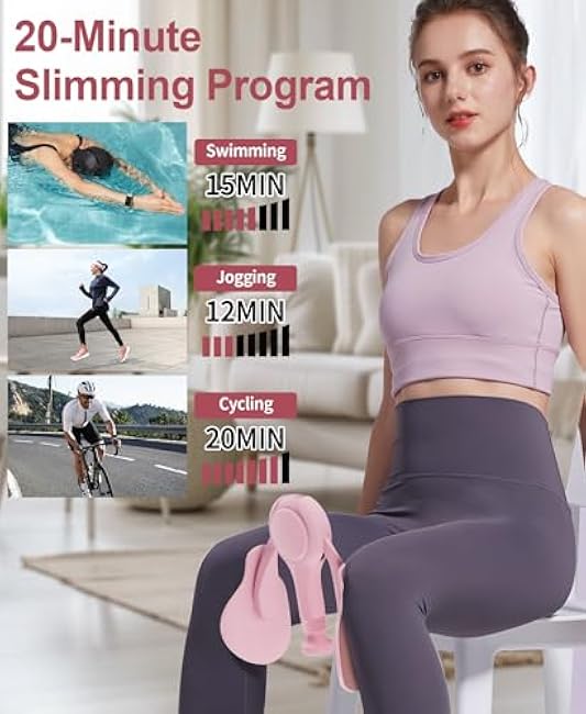 Inner Thigh Exerciser for Women, Adjustable Pelvic Floor Muscle Exercise Devices, Arm Workout for Men and Women, 360¡ã Hand-Crank Forearm Trainer