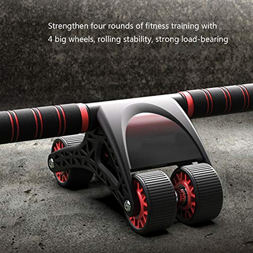 AB Roller 4 rodas Abdomen dobráveis, design feminino masculino fitness AB roda design multiuso duráv