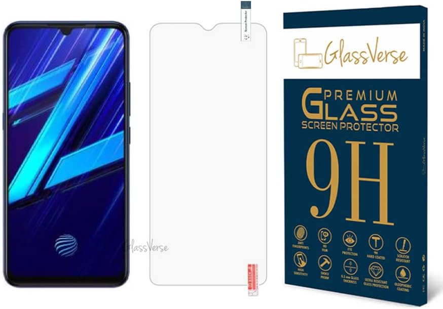 GlassVerse 9H Tempered Glass For Vivo Z1X Smartphone(Pack Of 1) With Free Installation Kit Full Screen Protector If Received Damaged-6.38 Inch
