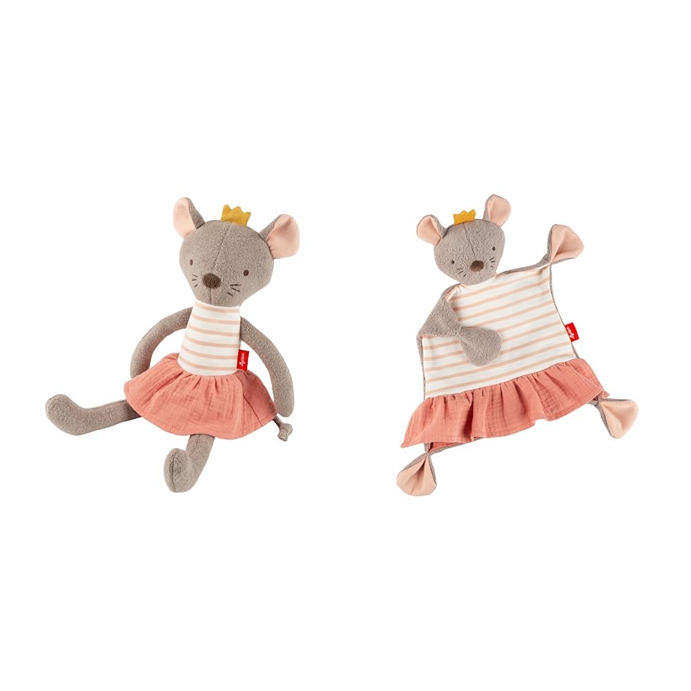 SIGIKID Kuscheltier & Schnuffeltuch niedliche Maus Schmusetuch Kuscheltuch rosa Spielen Kuscheln Trösten Unisex Hochwertig Erstausstattung Geburt