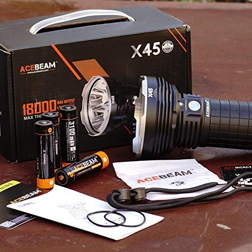Acebeam x45, torcia con 18000 Lumen, 583 m, a LED