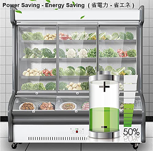 Persiana enrollable de plástico transparente para vitrina de verduras, persiana para refrigerador comercial con asa