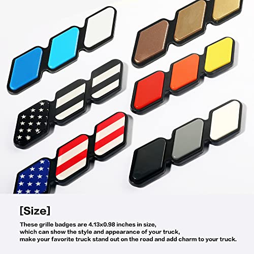 Image of Tri-Color Grille Badge Emblem Decoration Accessories,Tri Color Grille Badge Emblem Classic Retro Accessories,Compatible with Toyota 4Runner Tacoma Tundra and Other Mesh or Slotted Grille (Gold)