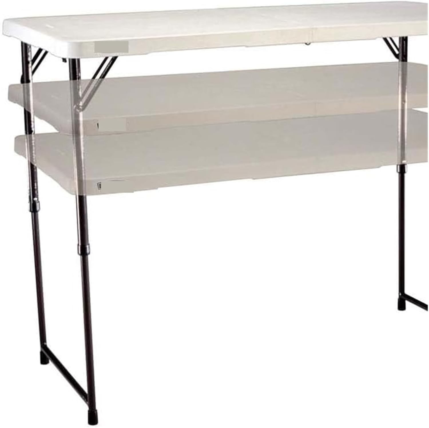 Picnic Folding Table Mesa Plegable Multiusos Ultrarresistente 122x61x56-91,5 Cm Convenient