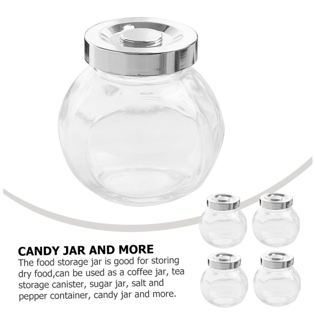 NUOBESTY 8 Stück Glas Vorratsdosen Mit Deckel Luftdicht Verschlossene Küchenaufbewahrung Rundes 180 Ml Glasbehälter Für Trockenfrüchte Und Lebensmittel