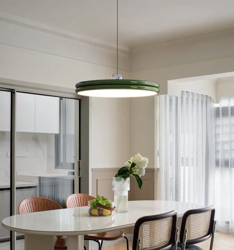 Lustre moderne îlot de cuisine LED suspension verte pour salle à manger
