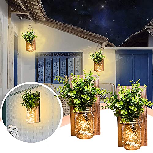 Ecty Rustic Wall Sconces, Mason Jar Sconces thumb #3