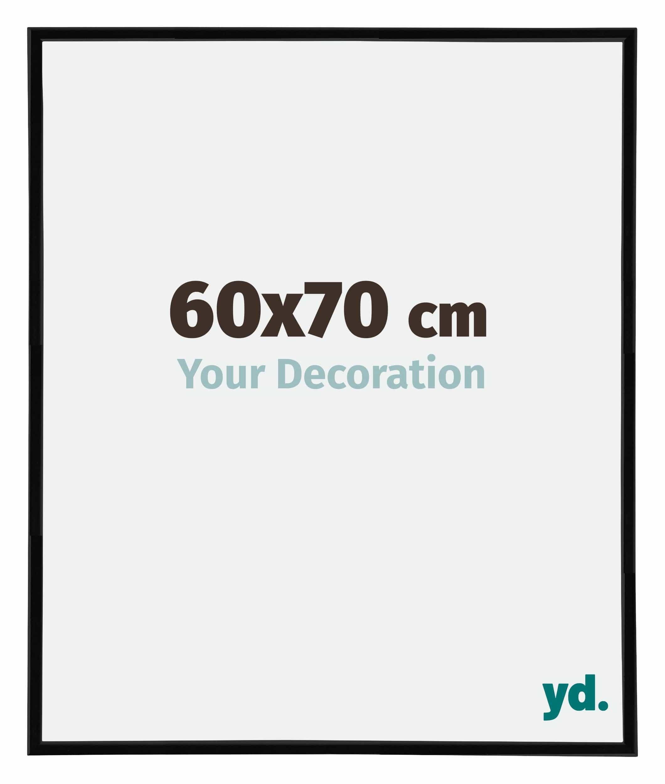 Your Decoration - Picture Frame 60x70 cm - Black High Gloss - Decorative Wall Frame in Plastic with Antireflection - Frame 60x70 - Annecy