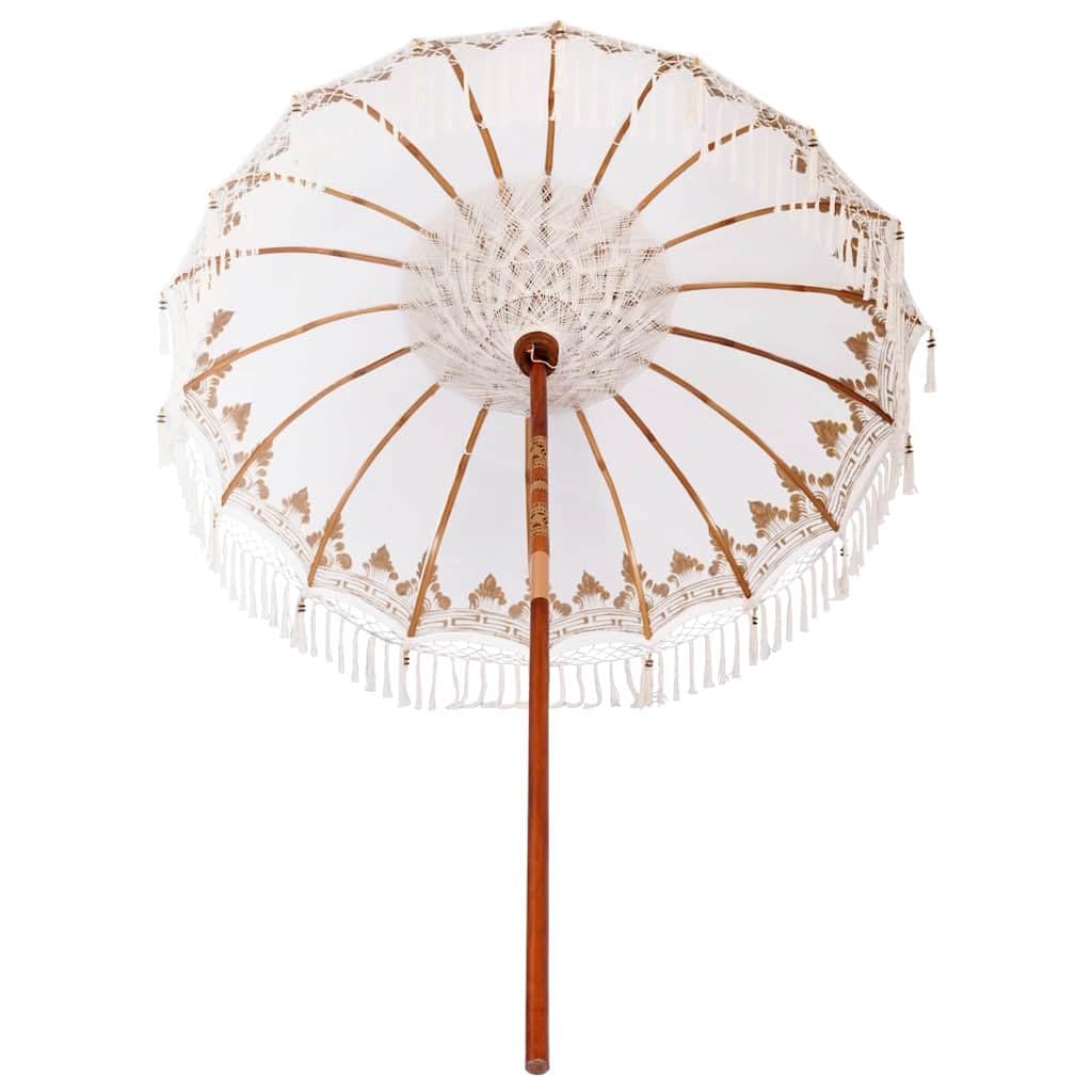 Genérico Parasol Balinés Crema 185 x 185 x 260 cm Algodón,Jardín,Artículos de Exterior,Sombrillas-42006452