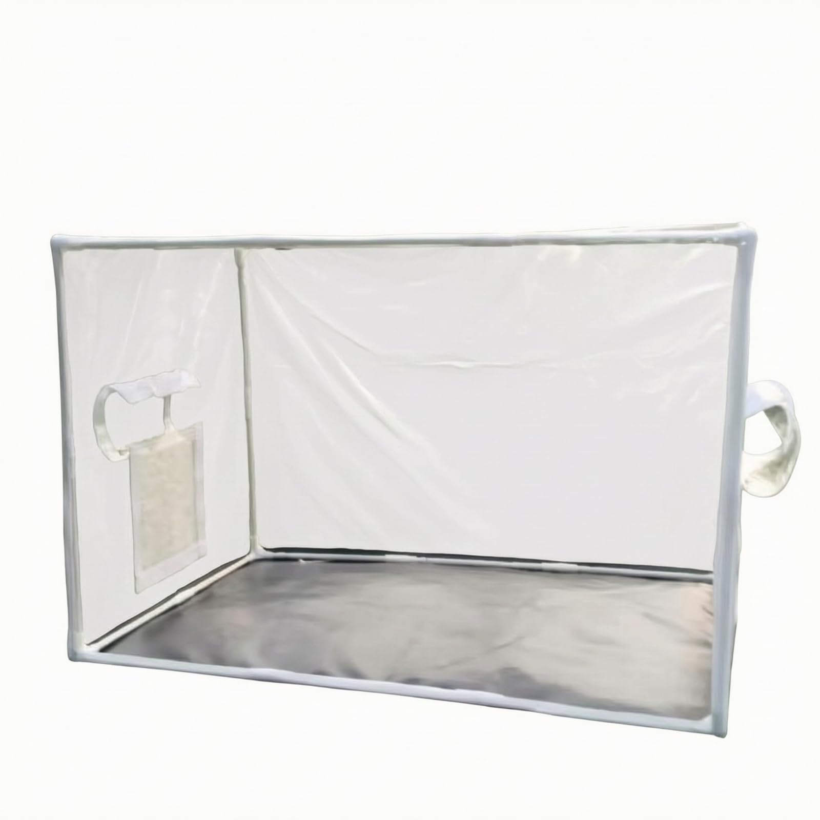 Serre Cverture en PVC | Facile à Entrenir, Serre Cadre en Fibre Verre, pr Terrasse, 80x50x50cm