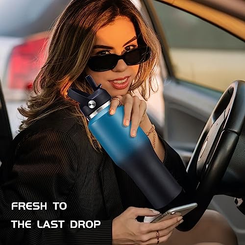 Digjuper 32Oz Insulated Tumblers With Lid And Straw - Spout Lid, Cold-48H & Hot-24H, Slim Insulated Water Bottles That Fits In Cup Holder, Stainless Steel Tumblers Large Water Cup For Drive Trip Gym #TOP6