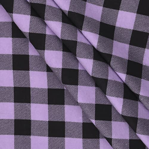 Luxurious Lavender Buffalo Plaid Flannel Fabric - Soft Cotton Cut by the Yard for All Your Creative Projects 3 Luxurious Lavender Buffalo Plaid Flannel Fabric - Soft Cotton Cut by the Yard for All Your Creative Projects - Image 2