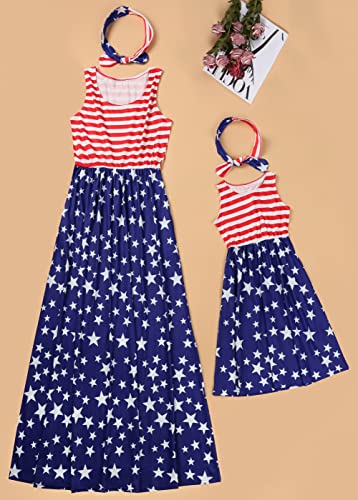 Mommy and Me Dresses Casual Floral Family Outfits Summer Matching Maxi Dress2