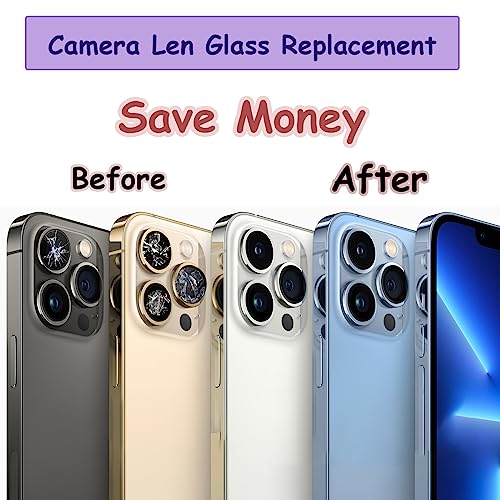 Lentes de cristal de zafiro Max para iPhone 13 Pro con adhesivo integrado 4