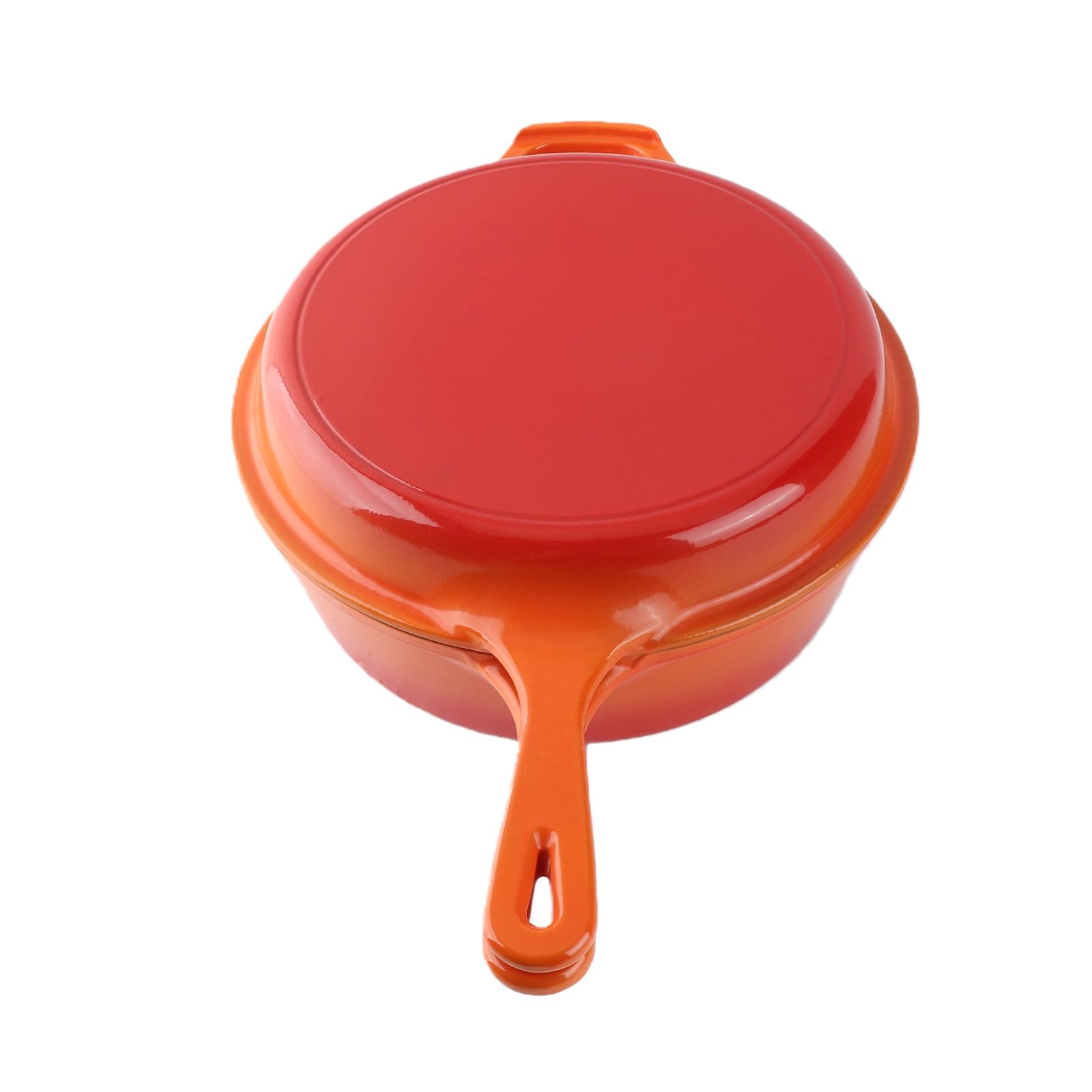 Tangxi Nieprzywierająca Patelnia żeliwna, Okrągła 10,2 Cala (ORANGE)