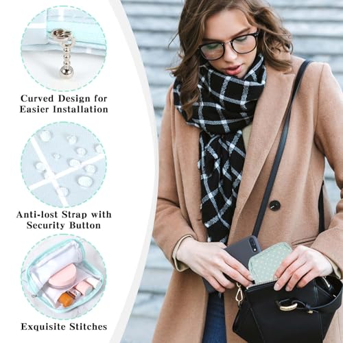 Image of 3 PCS Sanitary Pad Storage Bag Portable Period Bag for Teen Pads /Sanitary Napkins /Tampons, Sanitary Napkin Storage Bag First Period Gifts for School, Daily Hygiene Bag Travel Containers(Grey, Blue)