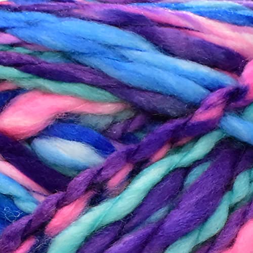 Image of Knitting Yarn Thick Chunky Wool, Sumo Teal Mix 400 GMS Best Used with Knitting Needles-WH Art-HCE