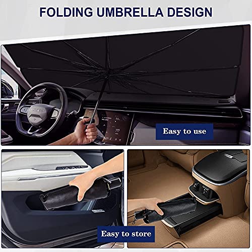 Image of NEWKIBOU Car Sun Shade, Folding Windshield Protector with Anti UV Rays, Universal Fit for Most Vehicles