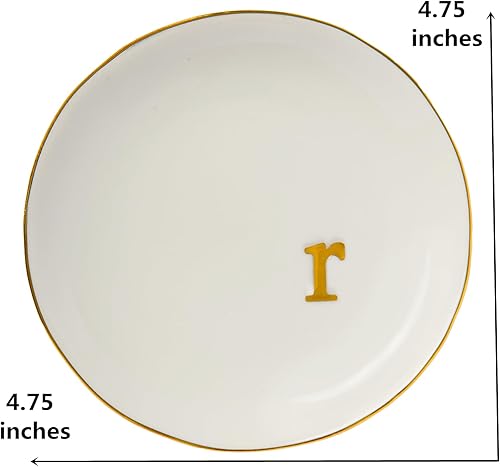 Miniatura 3 de COMMGOAL Soporte para anillos de cerámica para joyas, bandeja de joyería, plato para anillos, decoración estética de habitación, regalos de