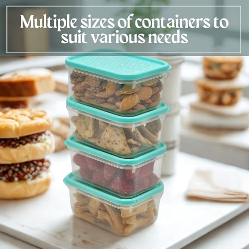 Image of Happy Cove Kitchen 10 Piece Container Set - Durable Containers for Kitchen Storage Set, BPA-Free, Stackable, Clear Organizers for Pantry, Fridge, and More | Microwave Safe | Dishwasher Safe