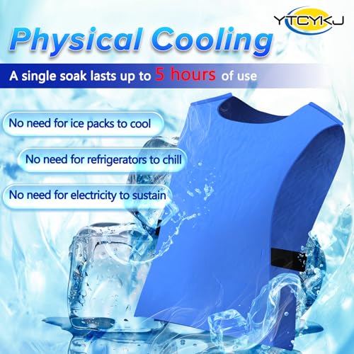 Cooling Ice Vest for Men Women,Adjustable Evaporative Cooling Vest for Hot Weather,Perfect for Summer,Reusable2