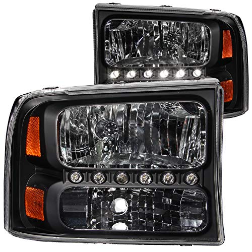 ANZO USA 111106 Ford Black Amber Headlight Assembly - (Sold in Pairs)