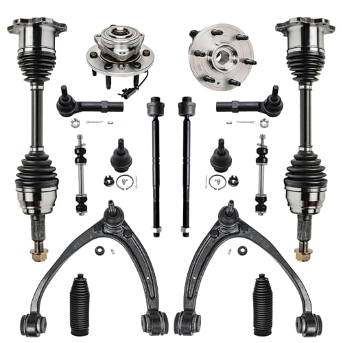 How Many Axles Does Your Car Have? The Full Answer 4 Detroit Axle - 4WD Front End 16pc Suspension Kit for Silverado Sierra Chevy GMC Yukon XL Suburban 1500 Tahoe Avalanche Escalade ESV EXT, Upper Control Arms Wheel Bearing Hubs CV Axles Replacement
