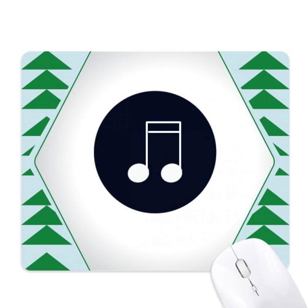 Tapis de souris notes de musique doublé demiquaver en caoutchouc vert