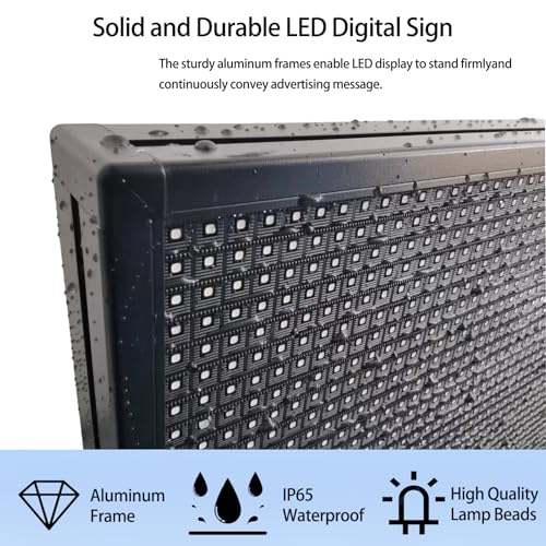 Image of Programmable LED Sign P10 Custom Size, Outdoor Led Sign For Business Display Screen Advertising Store