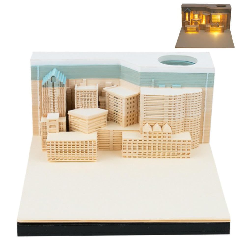 Bloc-notes artistiques 3D en papier sculpté avec socle organisateur