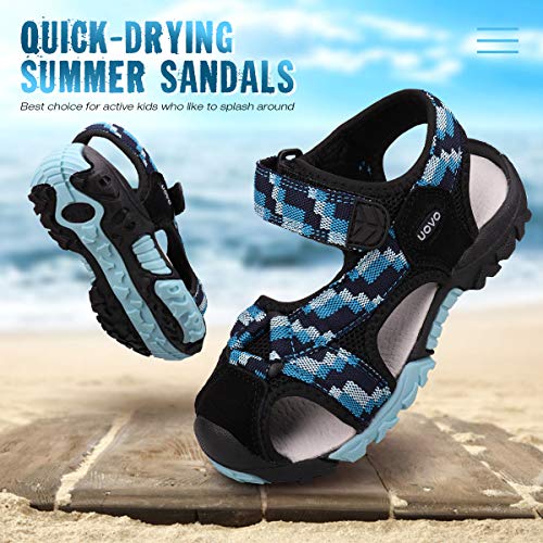 Image of UOVO Boys Sandals Kids Sandals Hiking Athletic Closed-Toe Beach Summer Sandals for Boys Quick-Drying