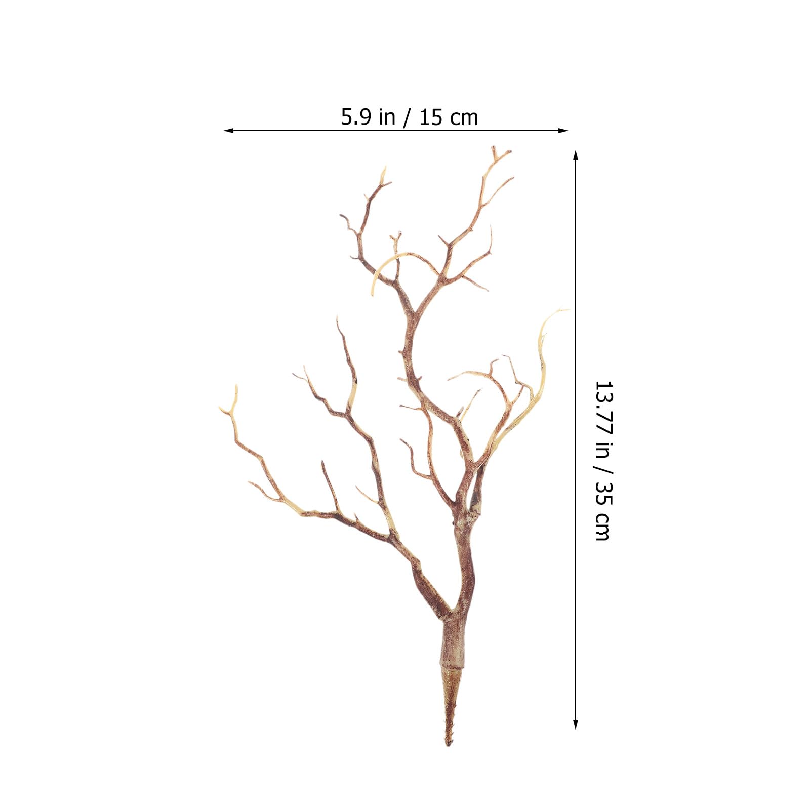 SEWACC Dried Plant Stems 3 Pcs Artificial Branches Plastic Tree Branches for Decoration Fake Branches Halloween Decor DIY Craft Wedding Home Office Decoration (Coffee) Artificial Plant Stems