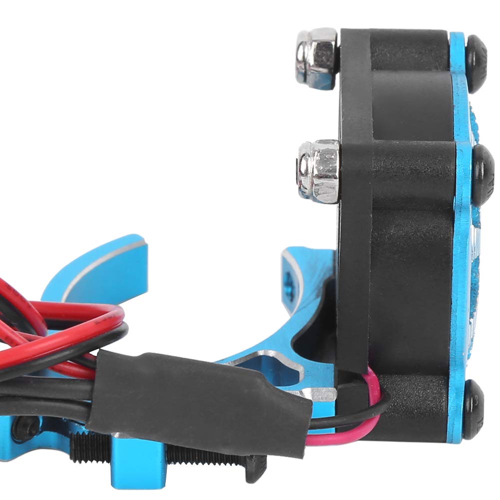 RC Model Car Motor Cooling Fan Heatsink with Thermal Sensor for 540 550 3650 3660 (Black) (Red) (Light Gold) (Blue)