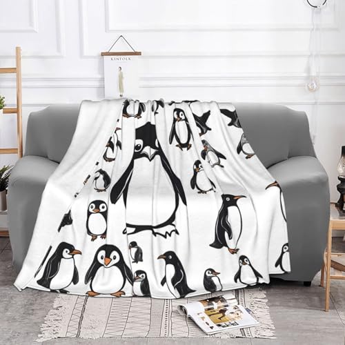 Couverture douce flanelle pingouin pour réchauffer vos nuits - 3