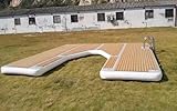 Generic Inflatable PVC Floating Fishing Platform Jet Ski Dock Pier with Ladder New (5x4m)