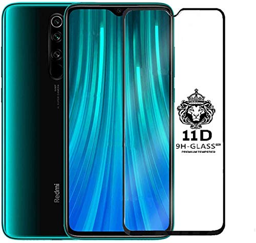Image of DD SON Tempered Glass Screen Protector Compatible for Redmi Note 8 pro (11D) with Edge to Edge Coverage and Easy Installation kit,Black