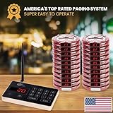 Pager Genius Complete 20 Restaurant Wireless Pager System *20 Table Guest Pagers/Buzzers - Zero Monthly Fees With USA Customer Support and Warranty - Page Smart With Pager Genius!