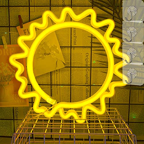 Vifulin sun neon light sign for wall decor sun led signs for part…
