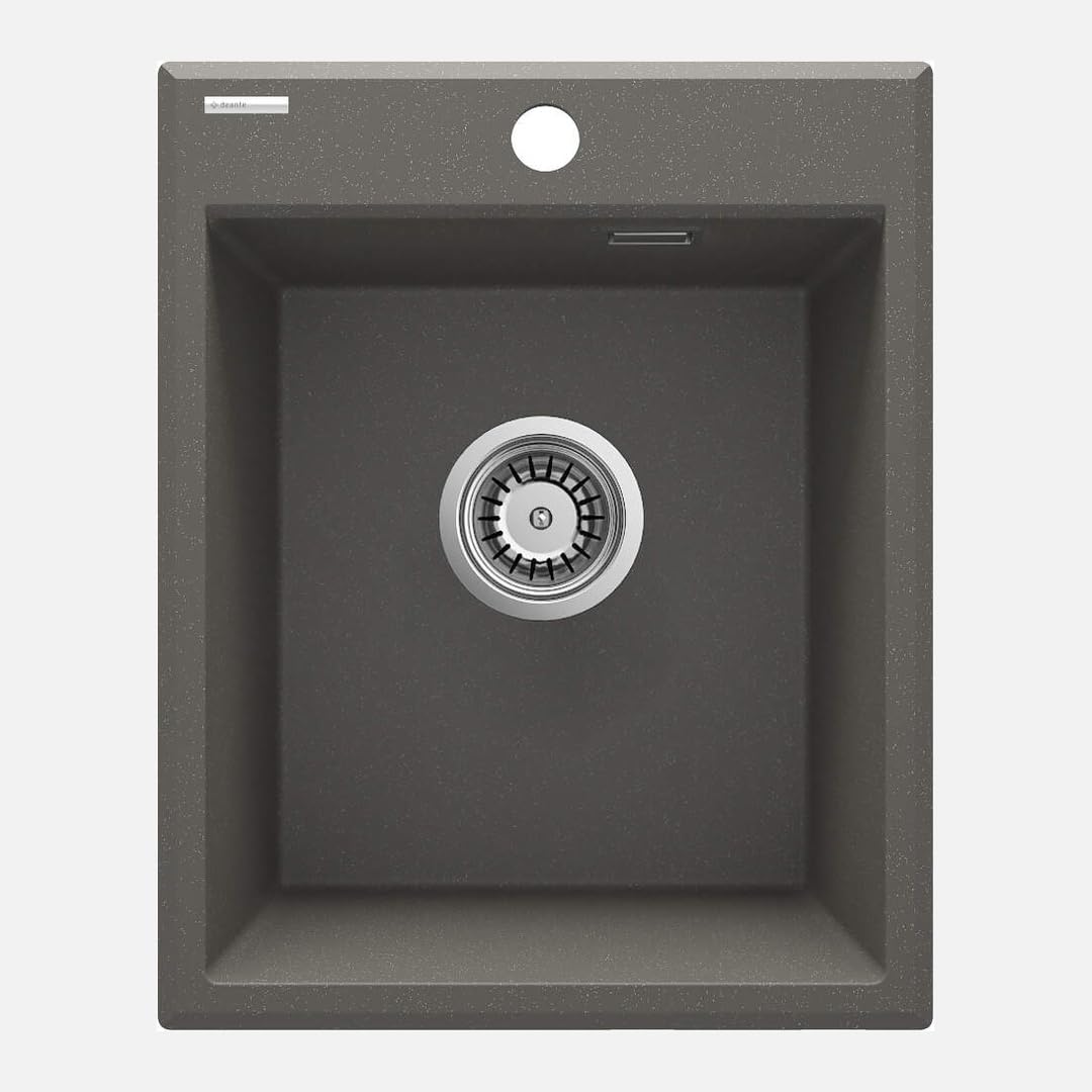 Évier en granit de cuisine anthracite métallisé Lyra design premium 40x50