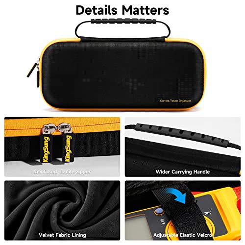 Image of OLAIKE Hard Carrying Case For Fluke 323 /324 /325 /302 /303 /305 Clamp Multimeters AC-DC TRMS, Sturdy Protective Storage Bag, Black