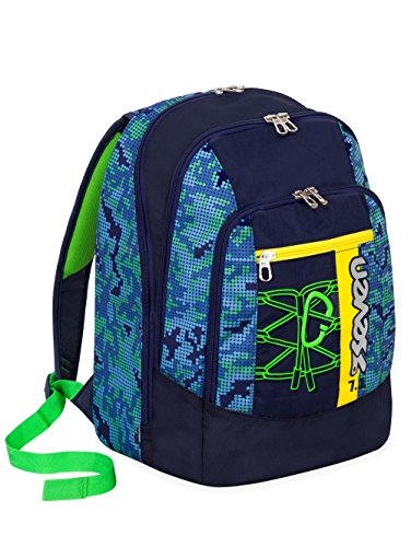 Seven: Mochila Advanced Bitmap  color verde decorado  4568