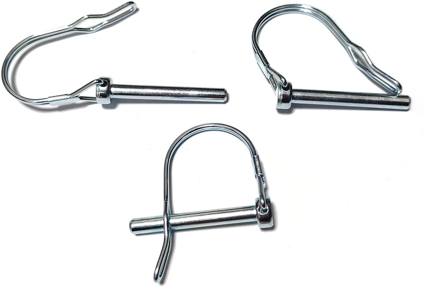 10 perni di sicurezza resistenti, per albero in filo rotondo, perno di bloccaggio per albero di ferro, 1/4 "x 1-3/8 "Round Arch Hitch Pin Fermaglio per cavi per rimorchi agricoli