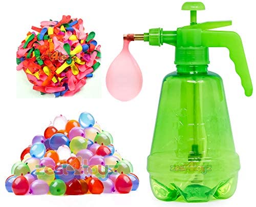 Zest 4 Toyz Holi Water Balloon Pump for Kids Easy to Use Water Pumping Station with 200 Water Balloons Pool Parties Supplies for Holi Celebrations (Assorted)
