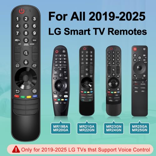 Image of Magic Remote for LG Smart TV Remote Control,for LG TV Remotes AN-MR24GA /23GA /22GA /21GA with Pointer and Voice Function,Replacement for 2019-2024 UHD QNED NanoCell MiniLED OLED C4 C3 C2 C1 G4 Smart TVs