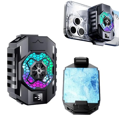 Phone Cooler with Semiconductor Refrigeration,.Phone Cooler Fan for Tiktok Live Streaming, Outdoor Vlog, for Gaming This Works Phenomenal, Keeps Your Phone Cool While Keeping Speed Normal.
