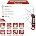 Instant Read Meat Thermometer Waterproof Thermometer Digital Themometer with Large Backlit LCD Calibration and Backlight Functions Thermometer for BBQ. Meat. Tea. Milk. Soup.