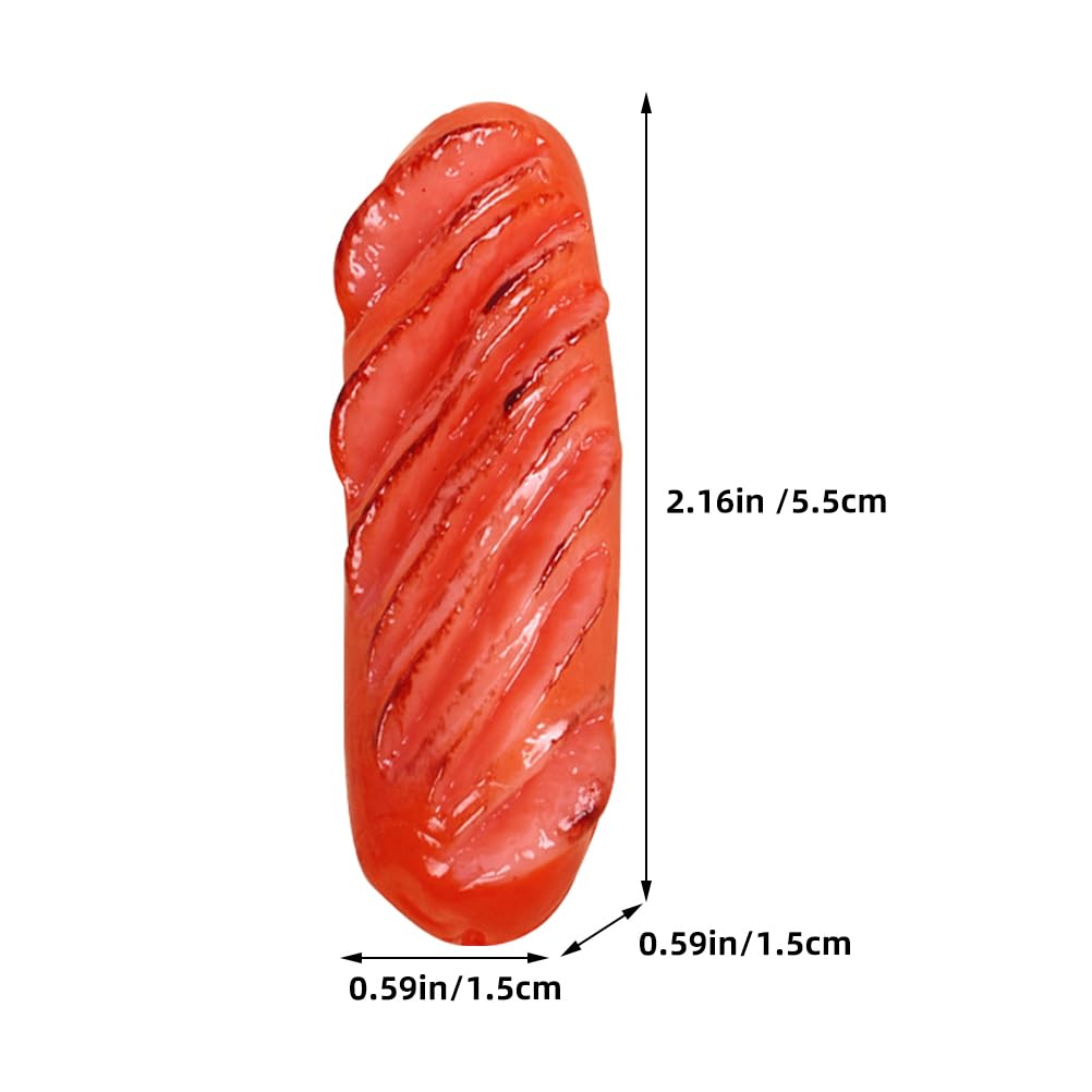 Totority Realistic Artificial Sausage Hot Dog Model 12 Pcs Simulated Sausage Food Model Food Photography Prop Fake Hot Dog Prop Fake Roasted Sausage Kitchen Roasted Sausage for Home Artificial Red PVC
